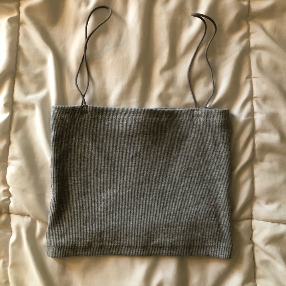 Zara Basic Grey Crop Top